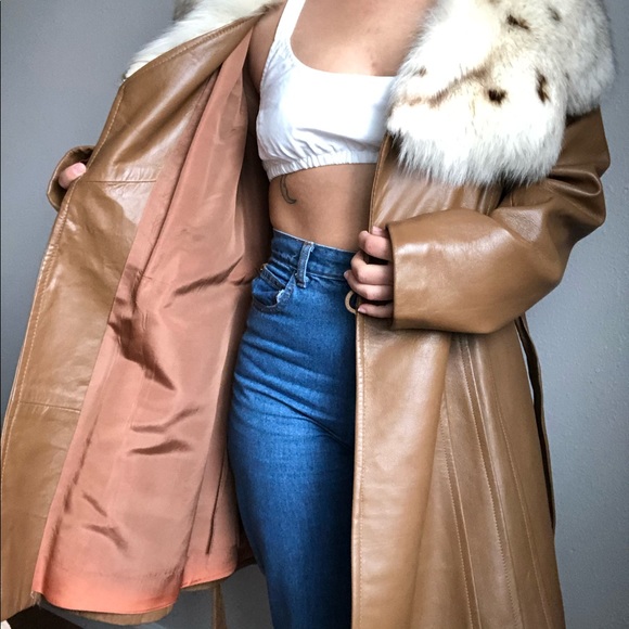 Vintage 24k Leather By Dan di modes Carmel Coat - Picture 8 of 8